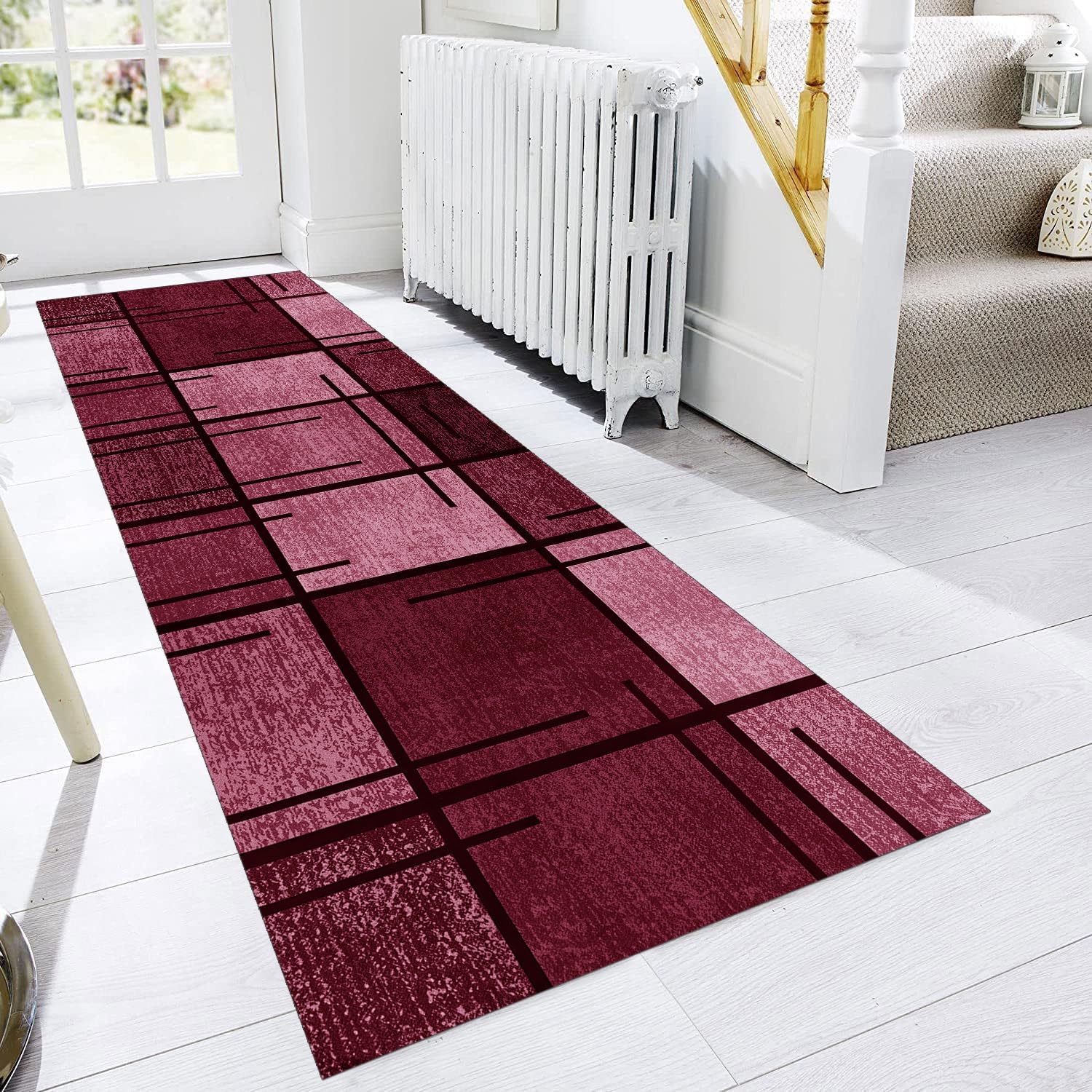 Tappeto passatoia lungo per corridoio, cucina, antiscivolo, lavabile, design moderno, 100 x 300 cm, tappeto da cucina al metro, per sala da pranzo, camera da letto, soggiorno