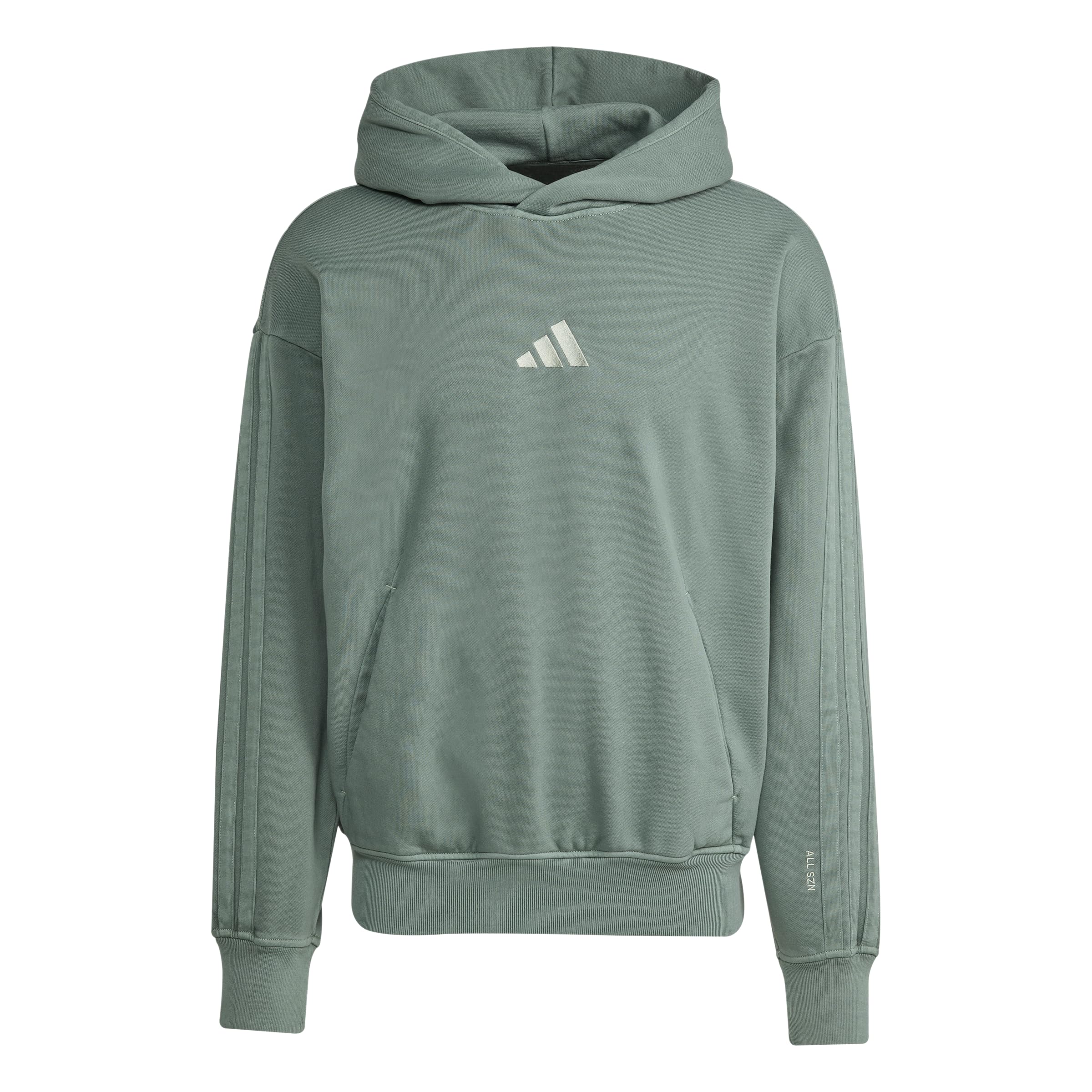 adidas Men's All SZN Fleece Pigment Dye Hoodie, Aurora Ivy, Medium