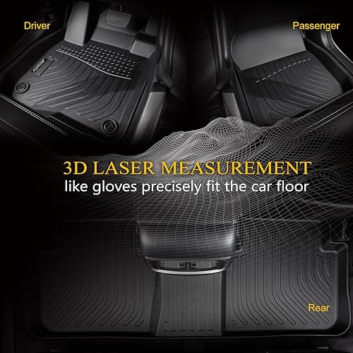 Miniatura 3 de Jenofa Alfombrillas de coche y forro de carga para Chevrolet Bolt EUV 2022-2023 (no EV), juego de alfombrillas para todo tipo de clima,