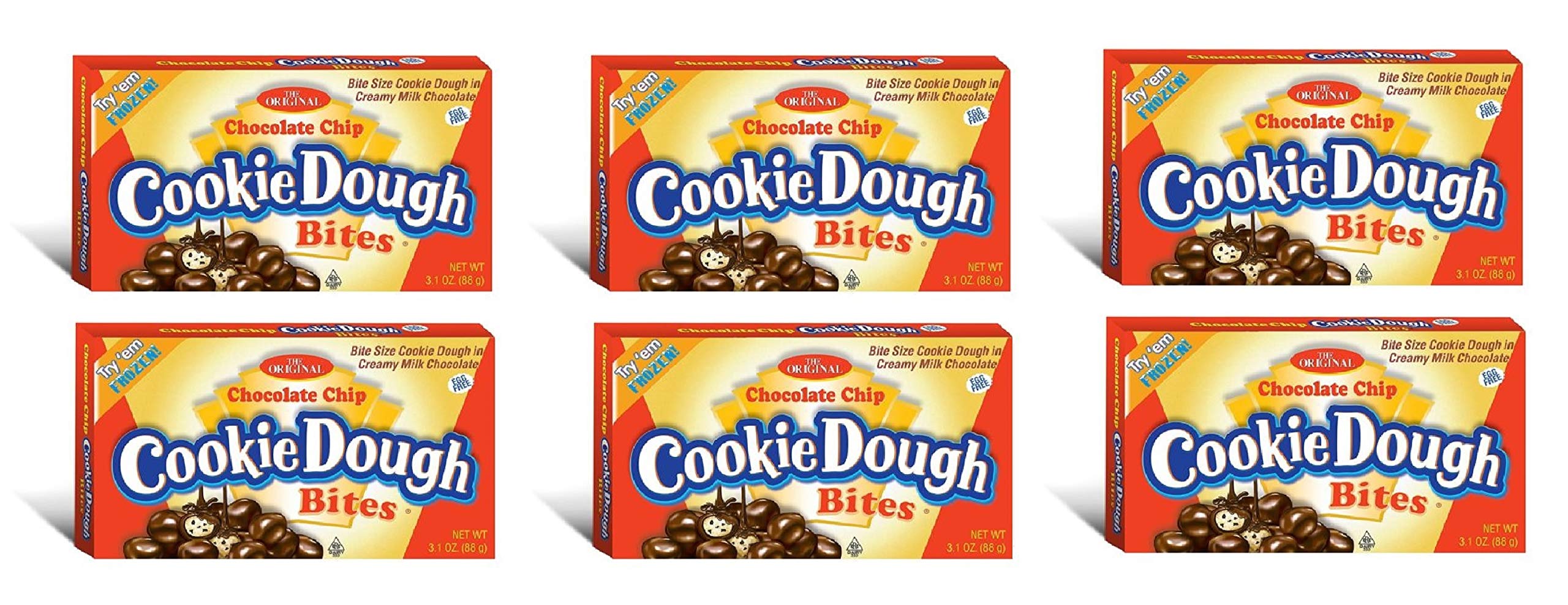 The Original Chocolate Chip Cookie Dough Bites 3.1oz Theater Box - Pack of 6