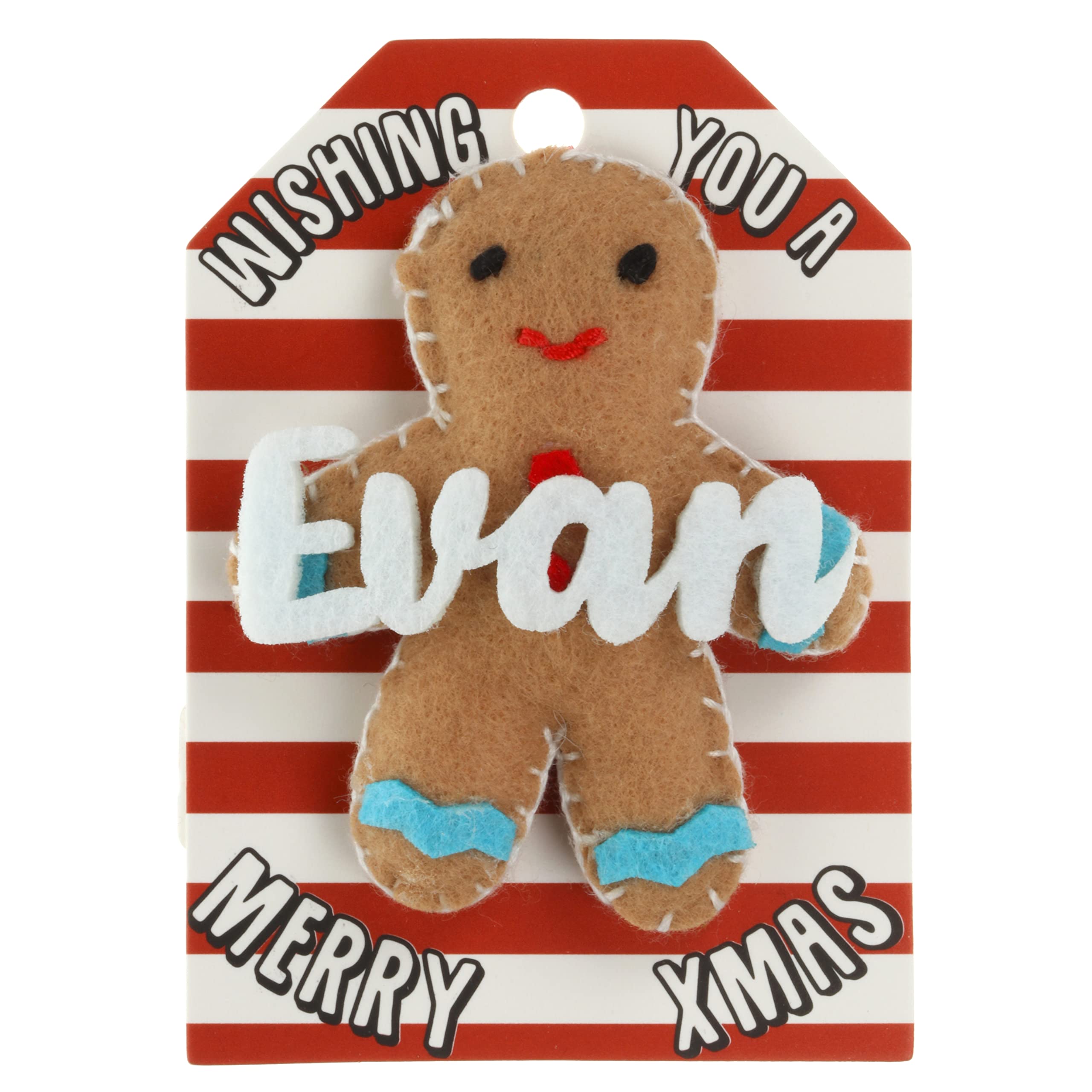 Evan Name Gingerbread Man Christmas Tree Bauble Decoration Hanging Gift