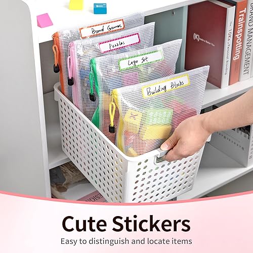 Miniatura 10 de Umriox Bolsa de malla con cremallera 149 x 110 pulgadas 12 colores 12 paquetes bolsas con cremallera extra grandes bolsas con cremallera