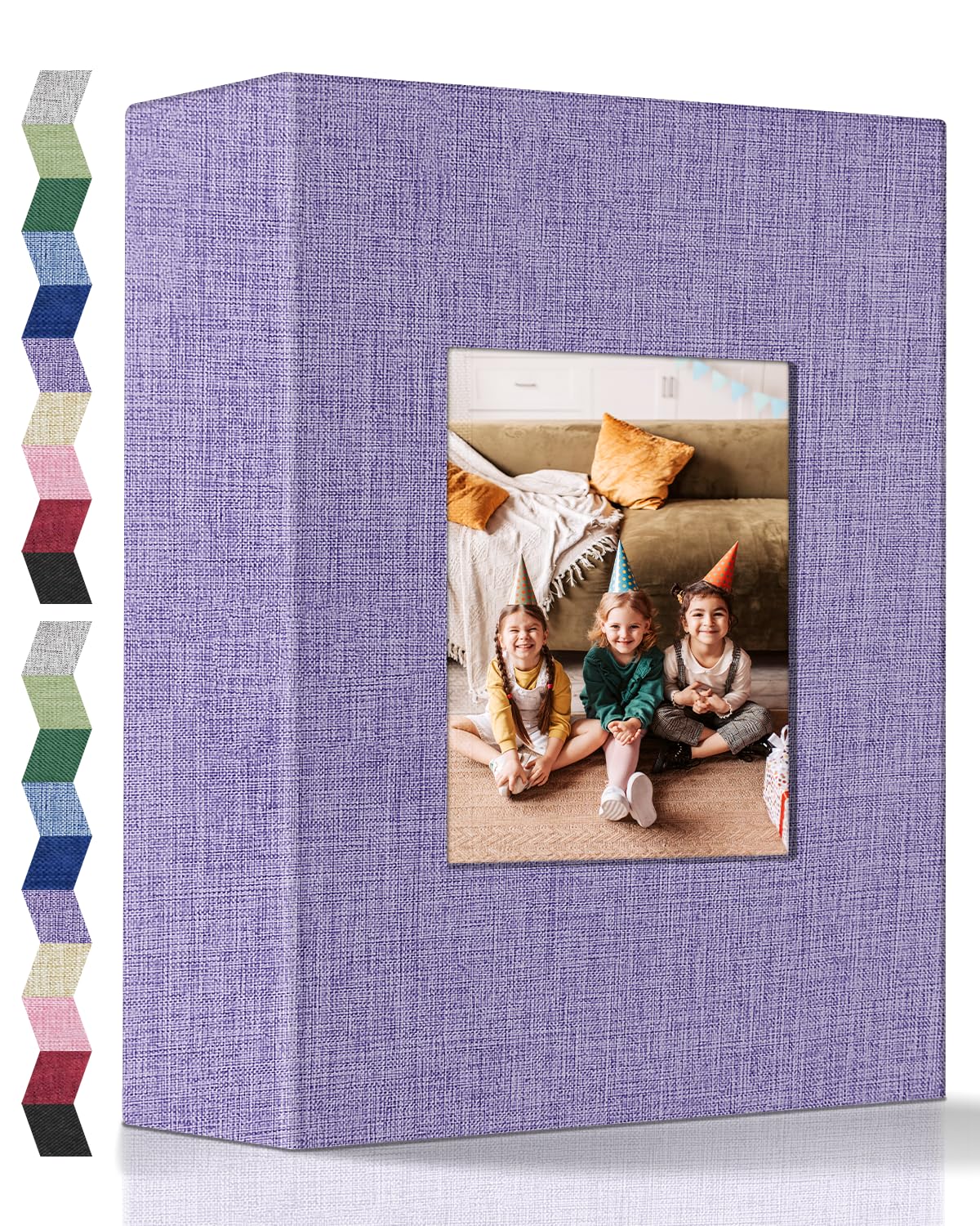 Popotop Photo Album 4x6-200 Photos Photo Books with 200 Horizontal Pockets,Linen Cover Albums for Family Wedding Anniversary Baby Vacation Pictures