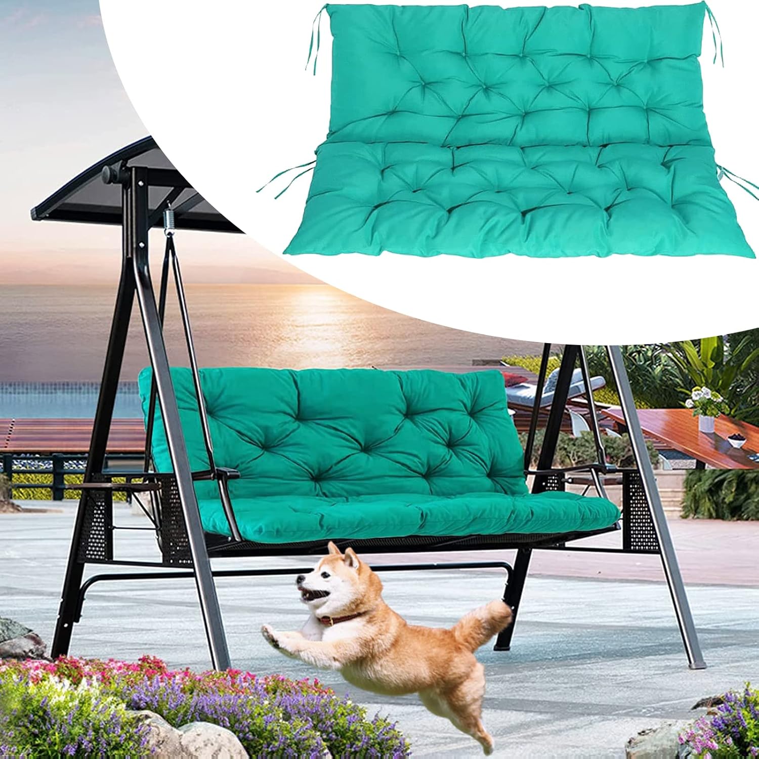 Dttra Outdoor Swing Cushions, Garden Bench Cushions with