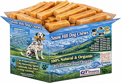Miniatura 5 de QT Shopping LLC Snow Hill - Masticables naturales de yak del Himalaya para perros, paquete de 3 piezas a granel de larga duración, sin gluten, sin