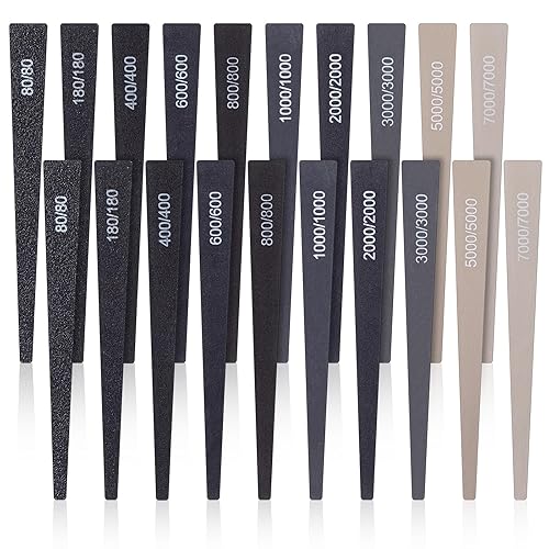 Miniatura 86 de Honoson 20 unidades de palos de lijado para modelos de plástico, palos de pulido surtidos de metal y madera, accesorios para modelos, manualidades