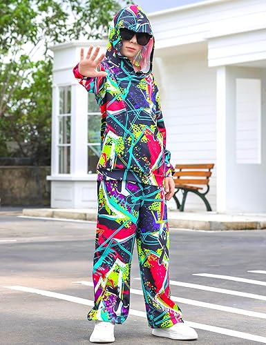 Miniatura 8 de uideazone Conjunto de sudadera con capucha y pantalón para niños 5-14T, conjunto de 2 piezas con estampado 3D