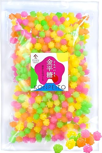 YAMASAN KYOTO UJI Konpeito Japanese Sugar Candy - Bolsa grande 17.64 oz, colores coloridos, hecho a mano desde el núcleo de azúcar【YAMASAN】