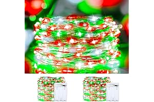 Christmas String Lights: Festive Red, Green, and White Radiance
