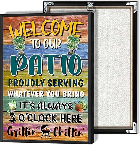 Miniatura 21 de Póster de decoración de bar Tiki con texto en inglés "Don't Worry, Be Happy Parroth", póster hawaiano para decoración del hogar, adecuado para Multi