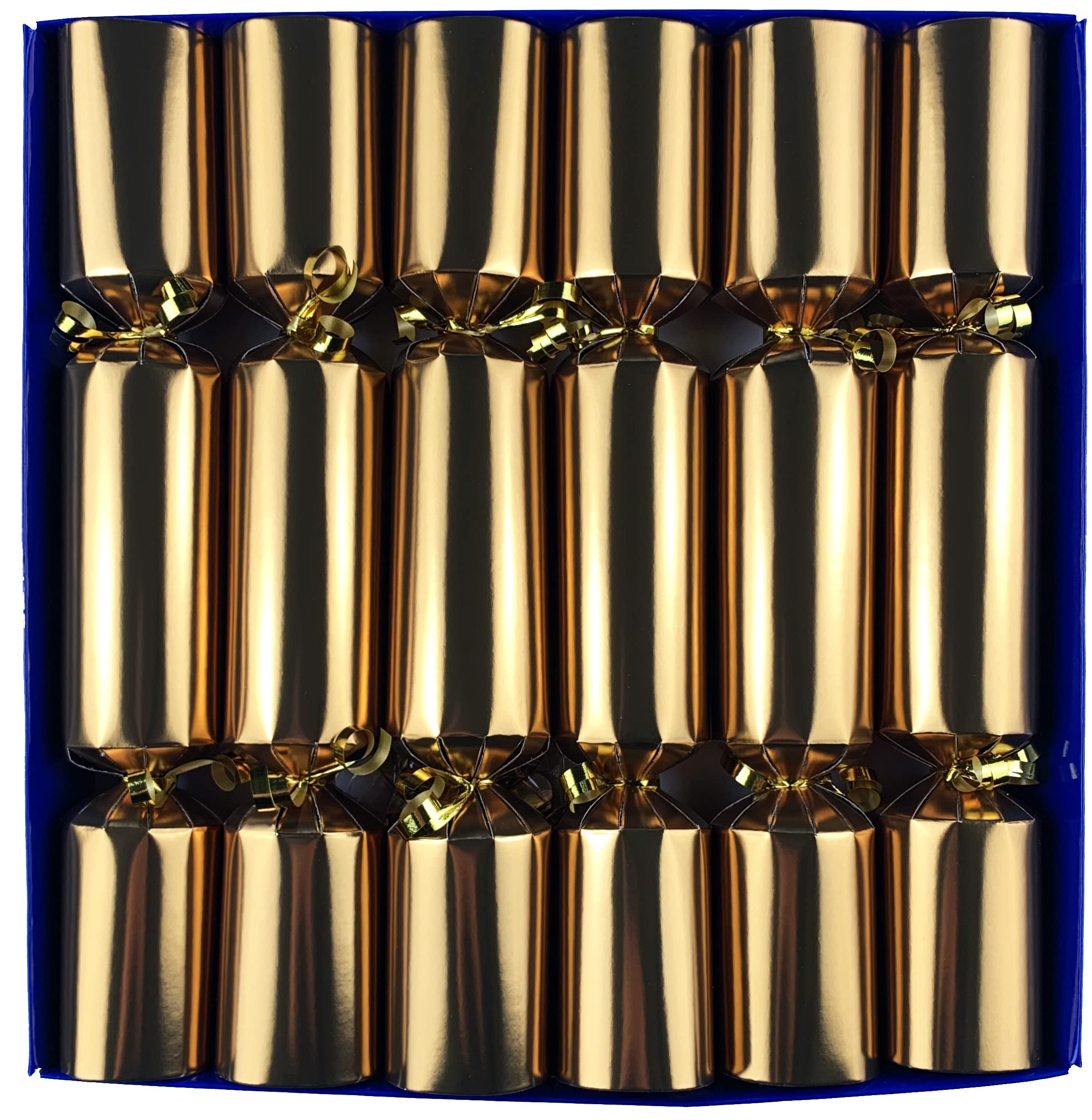 Crackers Ltd Box of 12 Bronze Fill Your Own Christmas with matching Trim and Tags