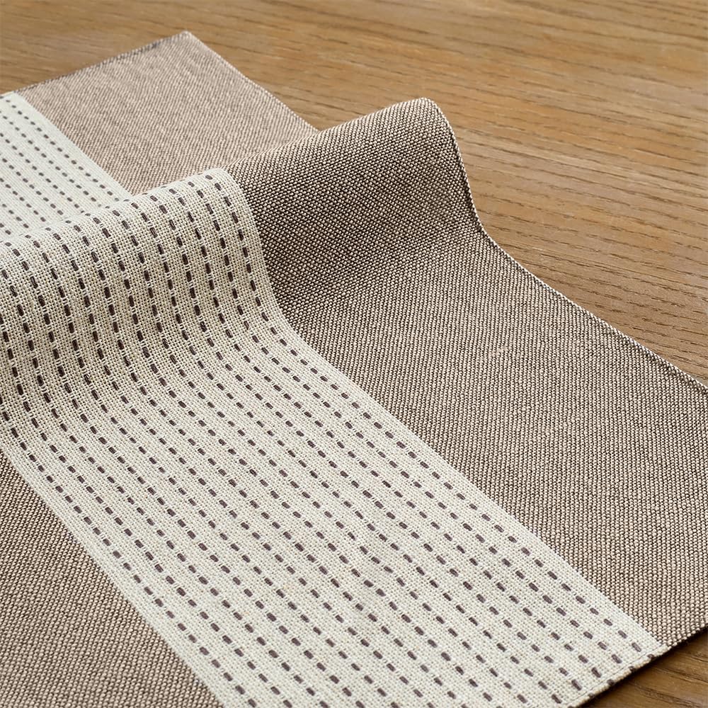 Wracra Linen Placemats Set of 6, Macrame Place Mats for Kitchen Table image 3