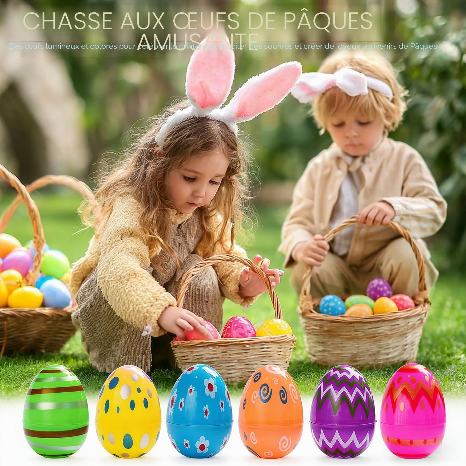 Œufs de Pâques avec Dragons 3D – Lot de 12 Œufs Réutilisables Préremplis, Figurines Dragon Colorées pour Enfants, Chasse aux Œufs & Cadeaux de Fête
