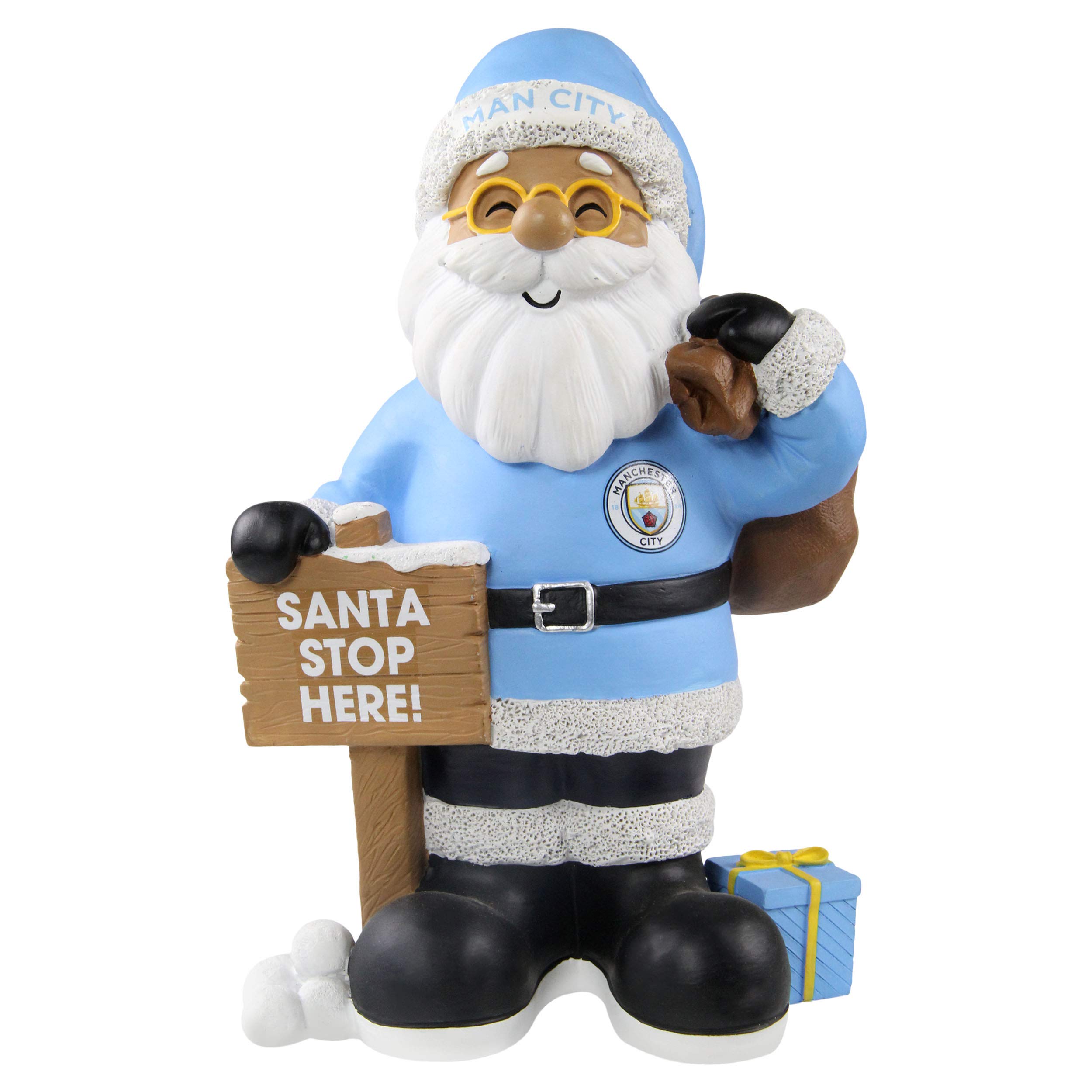 Forever Collectibles UK FOCO MAN CITY FC 10 INCH RESIN HIGH END SANTA WH