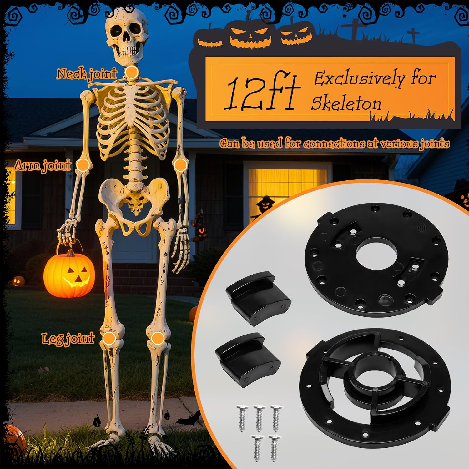 12 Ft Skeleton Replacement Part for 12 Foot Skeleton Head Arm Connectors