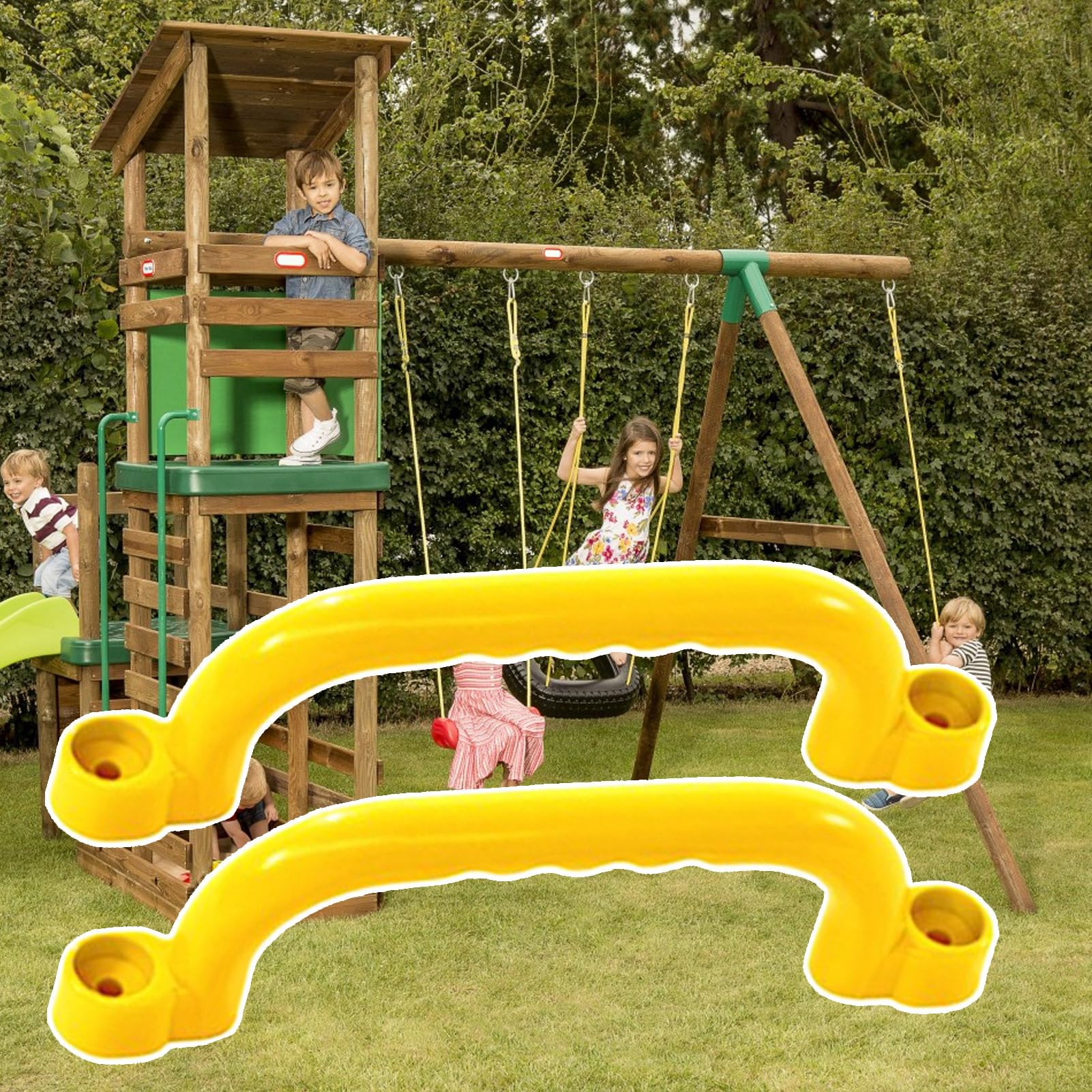 Zxpjkyu Poignée d'escalade pour Enfants Barre de Maintien Ergonomique Prise Sécurisée Facile à Installer Adaptée à l'Équipement Extérieur Cabane en Bois Aire de Jeux Cours, Bleu