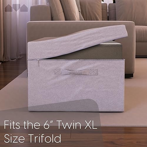 Miniatura 27 de Milliard Funda de transporte para el colchón de espuma viscoelástica plegable de 6 pulgadas, tamaño de cuna (75 x 31 x 6 pulgadas) (colchón no