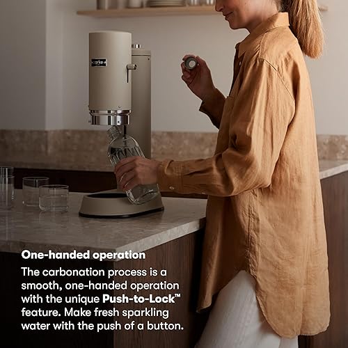 Miniatura 3 de Aarke Carbonator Pro, máquina de agua con gas y carbonatación, acero inoxidable con vidrio reutilizable, volumen de botella de 27.1 fl oz27 fl oz y