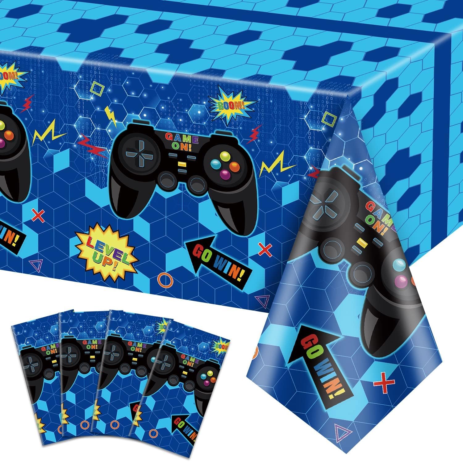 2 Tovaglie Per Festa Del Papà | Blu A Tema Papà | Plastica Spessa 221x137 Cm | Usa E Getta Per Feste E BBQ - 2