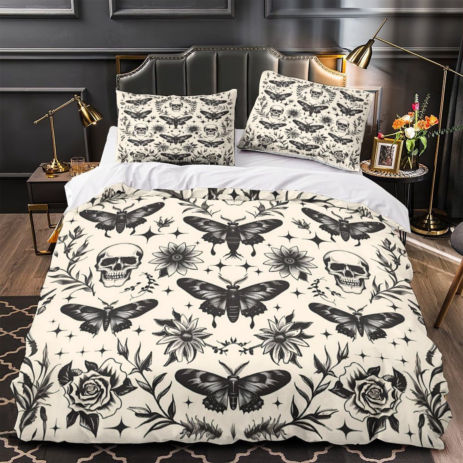 Parure de lit microfibre hypoallergique 140x200 pour le sommeil des peaux sensibles