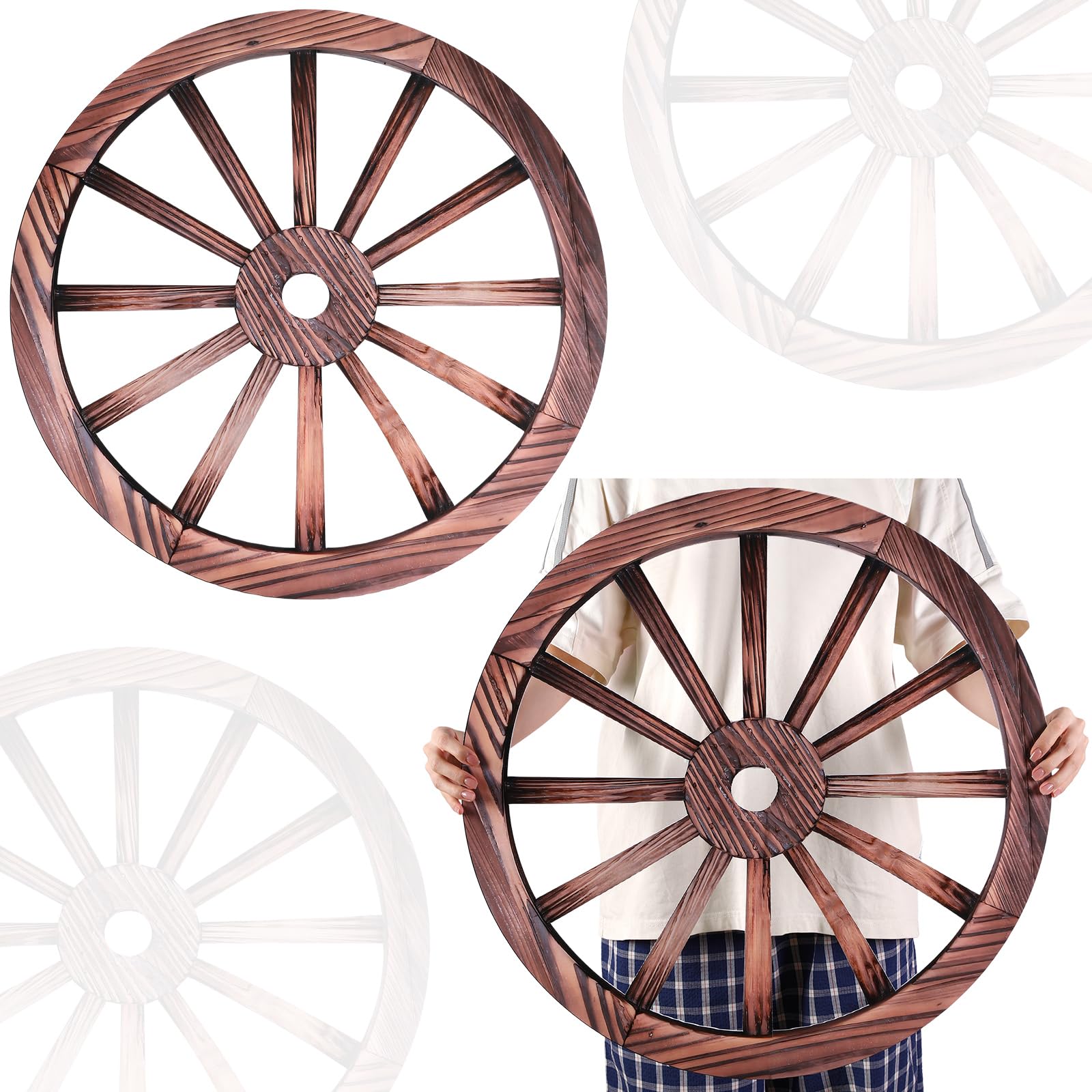 Photo 1 of Kathfly 24 Inch Plastic Wagon Wheel Decor