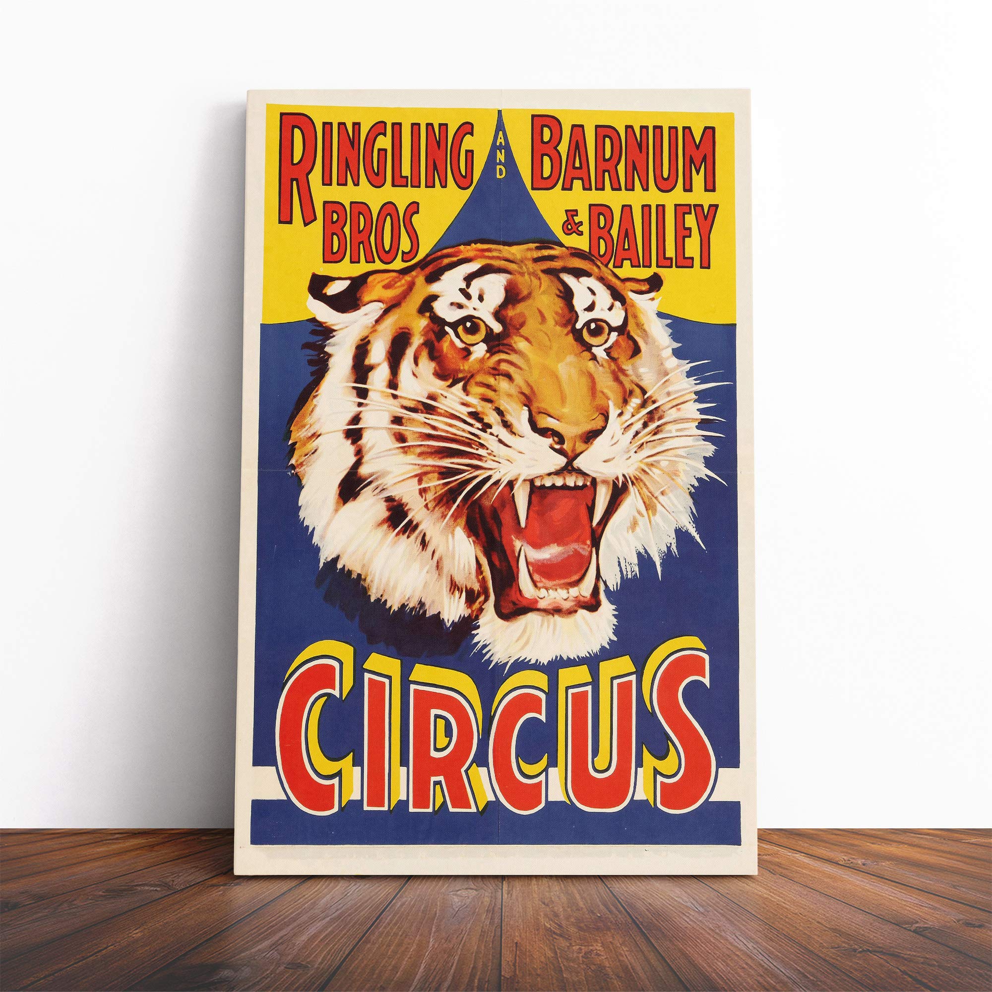 Circus Canvas Print | Gallery Wrapped 30mm Frame Wall Art | 24x16 inches | Ready to Hang | Retro Picture | Living Room Bedroom Lounge Office