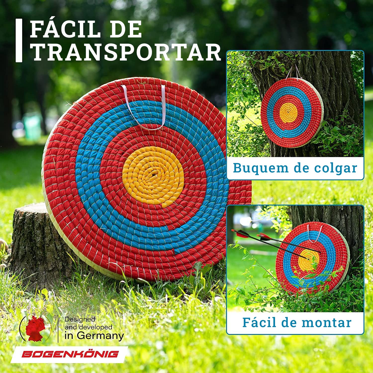 Diana Arco de Paja Resistente a la Intemperie para Adultos y niños I Diana de Paja para Arco y Flecha y Ballesta, Accesorios de Diana Tiro con Arco