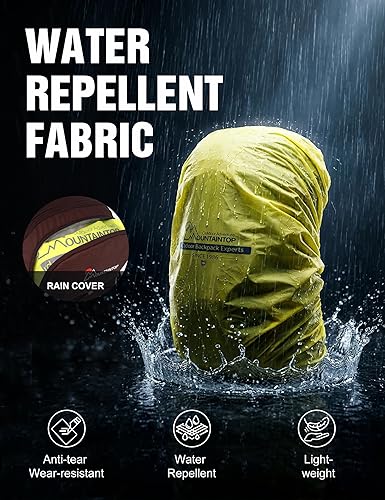 Miniatura 6 de MOUNTAINTOP Mochila de senderismo, mochila de viaje ligera de 18L/25L/40L con cubierta de lluvia para mochileros al aire libre, camping