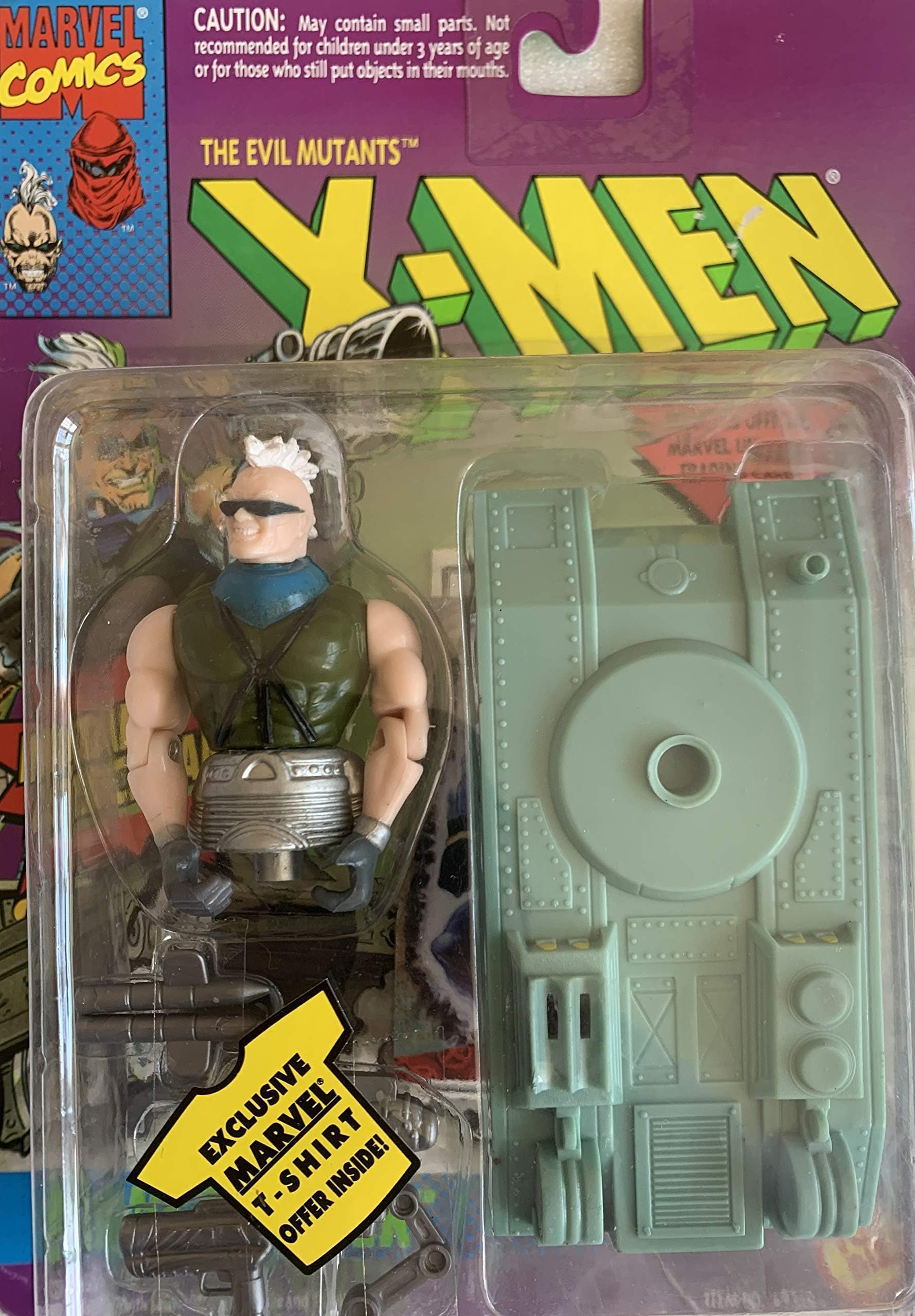 Vintage 1994 Marvels X- The Evil Mutants Men - Bonebreaker Collectors Series Poseable Action Figure - Factory Sealed Shop Stock Room Find