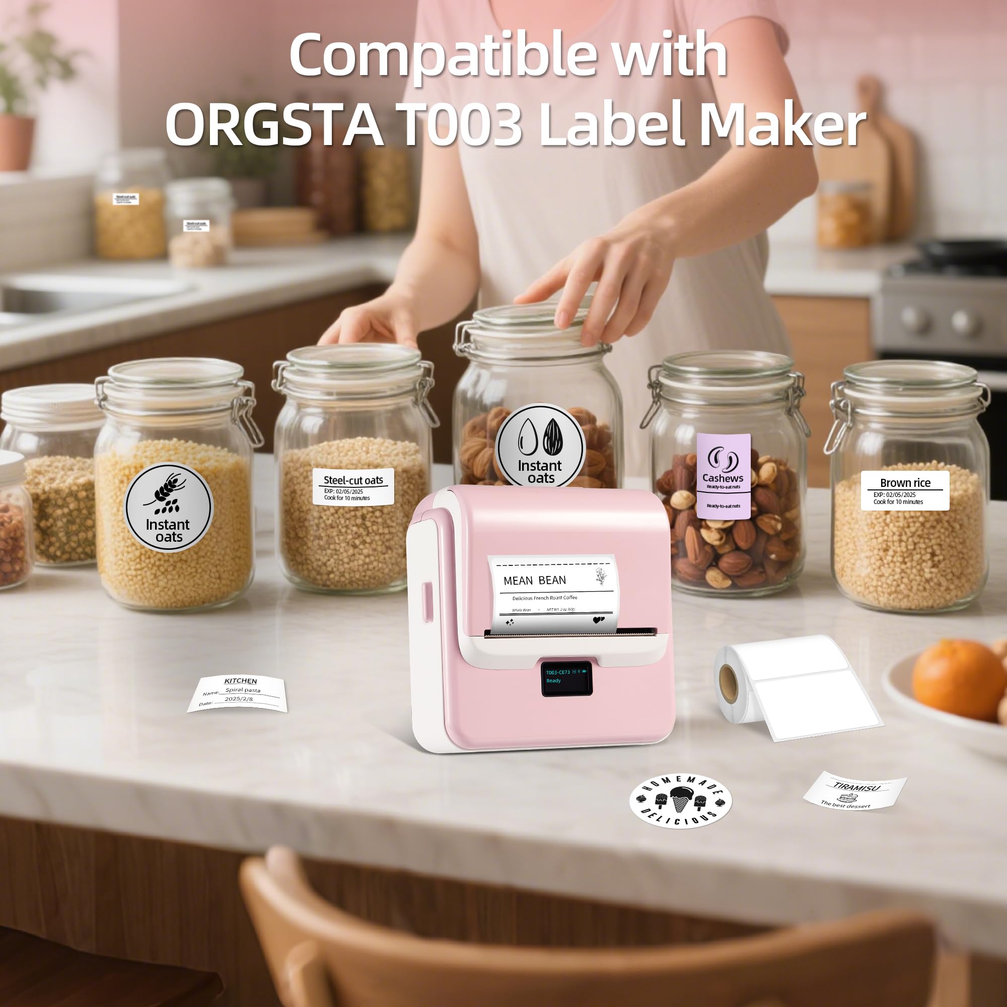 ORGSTA Etichette Adesive autoadesive piccole per T003