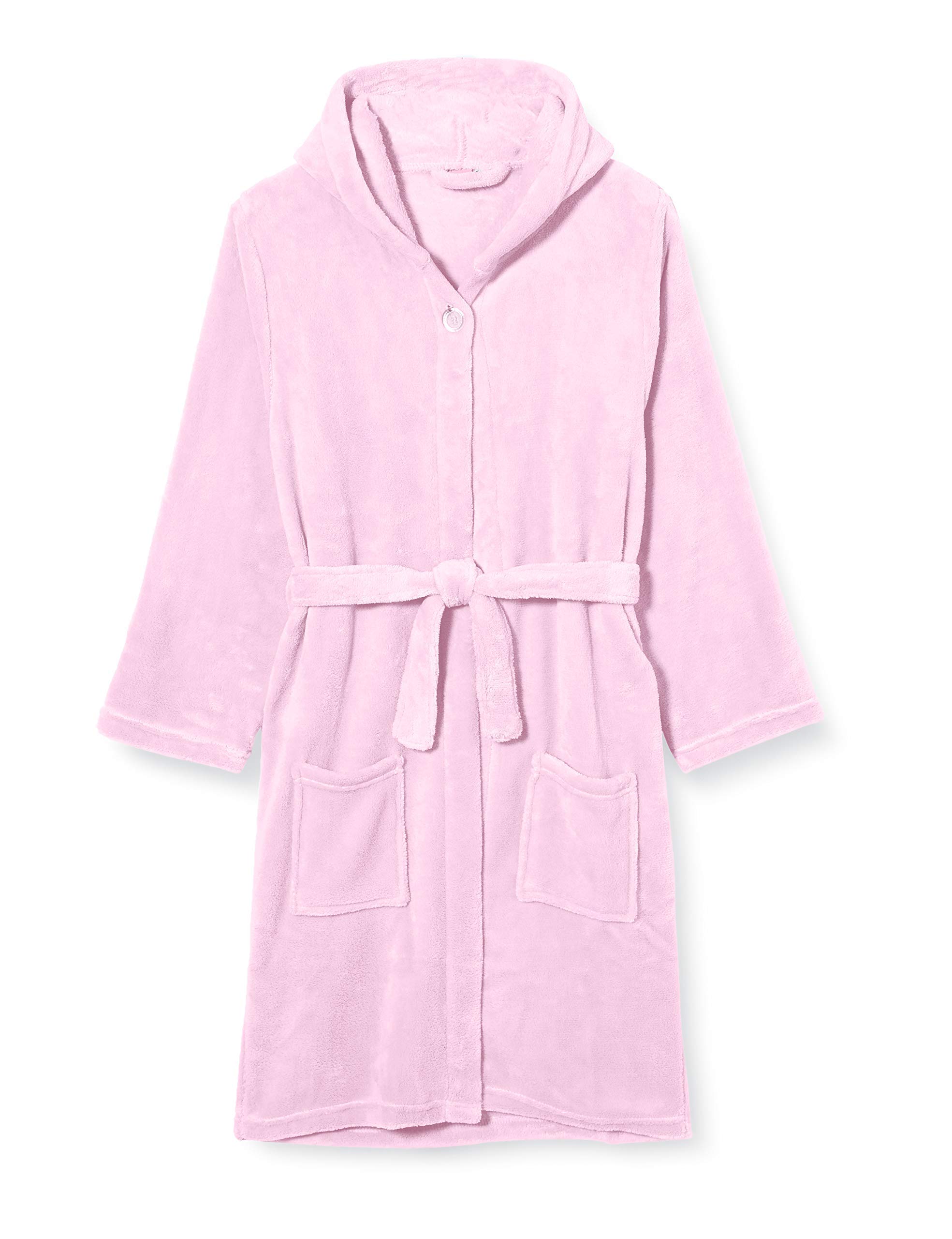 Playshoes Unisex Kinder Fleece-Bademantel Morgenmantel, rosa, 158/164