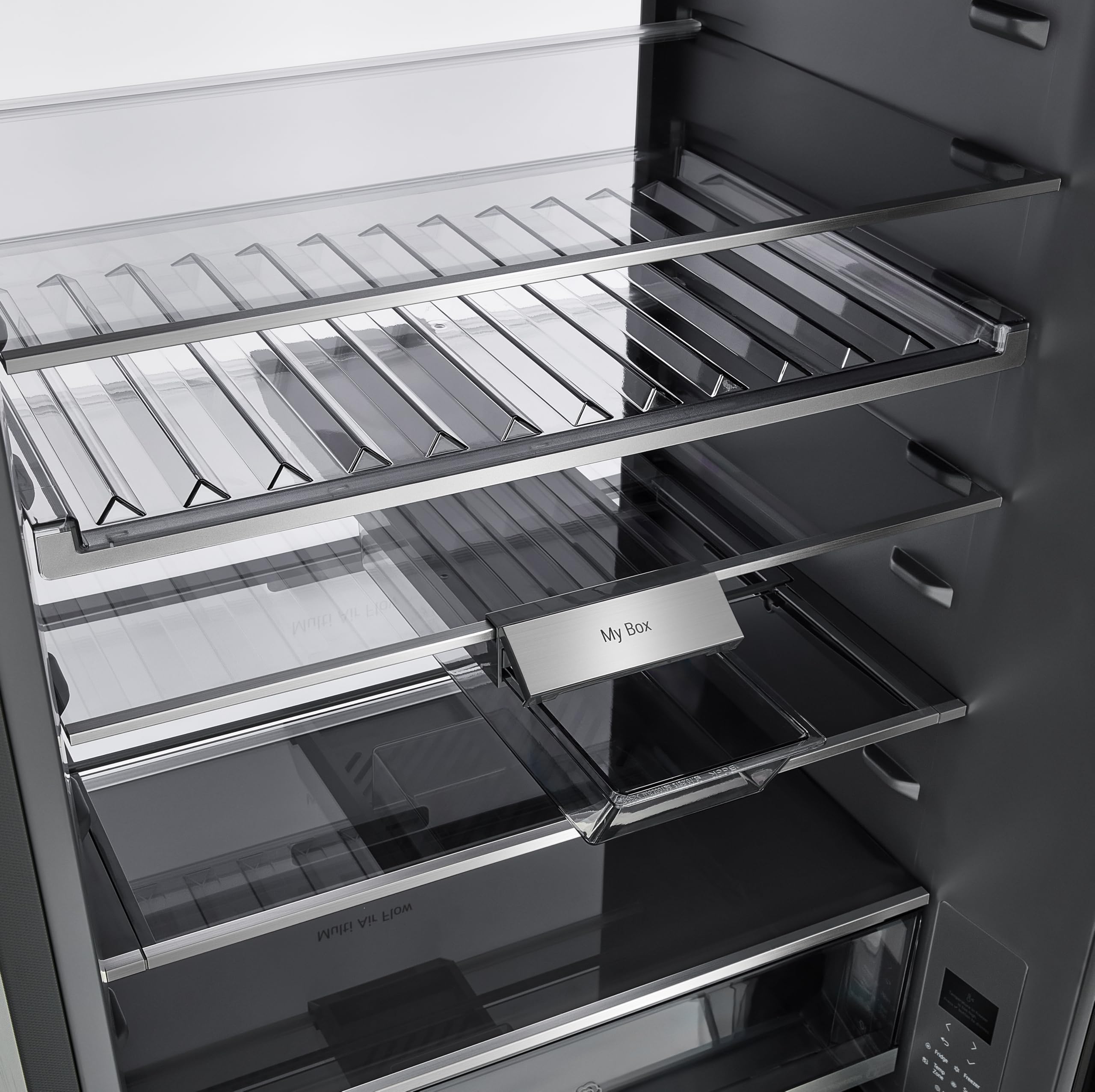 LG GBGW92GCEV Fit&Max Kühl-/Gefrierkombination (465 L, Energieklasse C) vollintegrierbar oder freistehend mit InstaView, FRESHConverter+, Total No Frost, MyBox, Schwarz