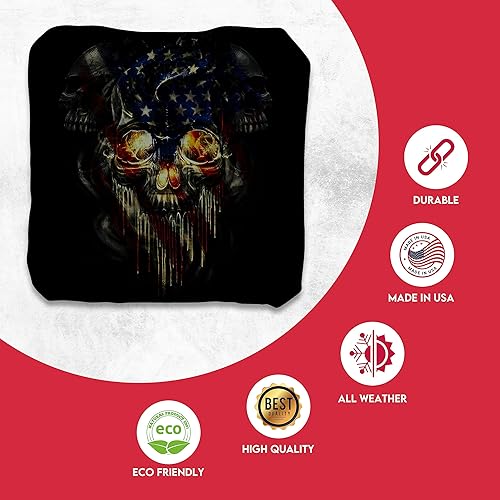 Miniatura 2 de BackYardGamesUSA Juego de 8 bolsas de Cornhole profesionales reguladoras, Tournament Slick n Stick Cornhole, bolsas para juegos de Cornhole