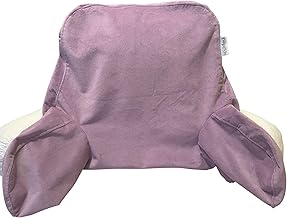 ComfortSpa Reading Pillow Replacement Cover for 19 inch Back Rest Pillow, Polyester Velour Machine Wash and Dry (Lavender)