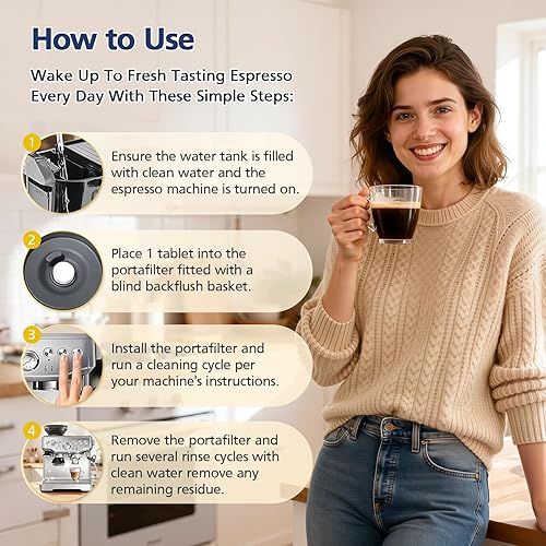 Miniatura 5 de Paquete de 16 tabletas de limpieza BEC250 Espresso compatibles con máquina de café espresso Breville