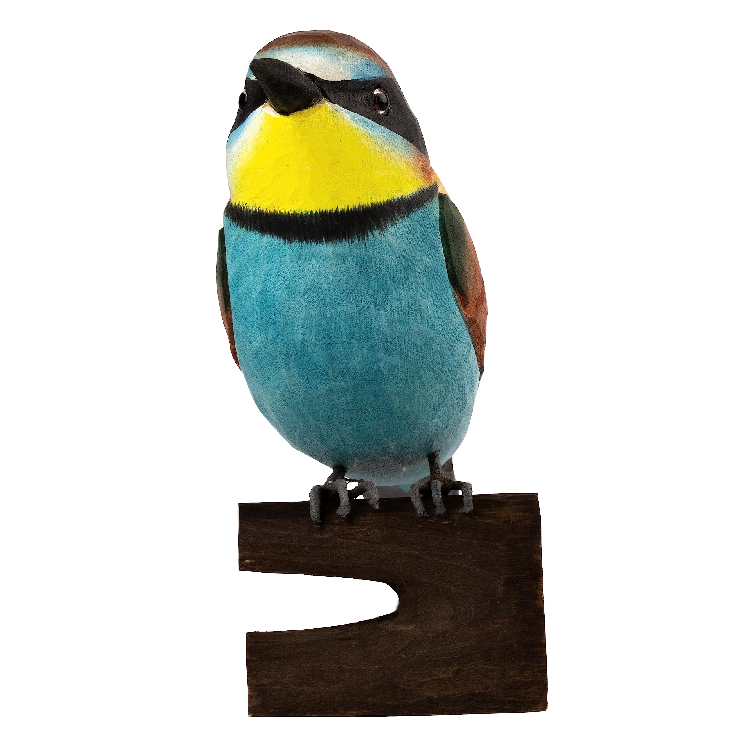 WILDLIFEGARDEN WG4475 DecoBird Bienenfresser - Handgeschnitzter Dekorative Vogel aus Holz - Große Europäische Vögel
