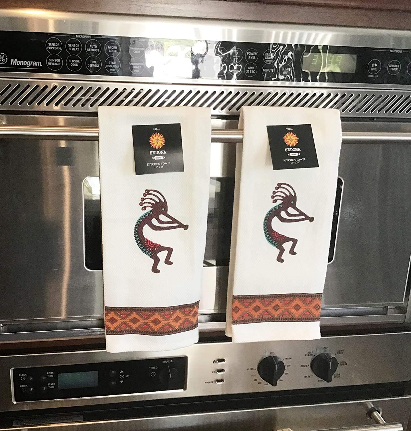 Rustic Southwest Kitchen Novelty Tea Towel (16" x 28") Southwest Inspired Design Machine Washable Cloth Towels for Kitchen Diner (Single Pack) (Kokopelli) - Image 3