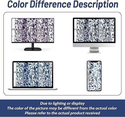 Miniatura 8 de DriftAway Julia - Cortina opaca ajustable con estampado floral de acuarela, con aislamiento térmico, para ventana pequeña, bolsillo para barra,