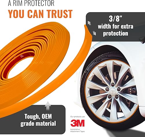 Vista 18 de All-Fit - Tiras de protección para llanta, para prevención de rozaduras, ajuste universal Negro