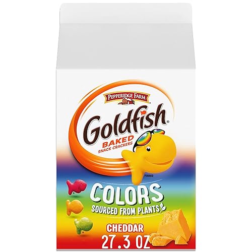 Goldfish Colors Galletas de queso cheddar, cartón de 27.3 onzas
