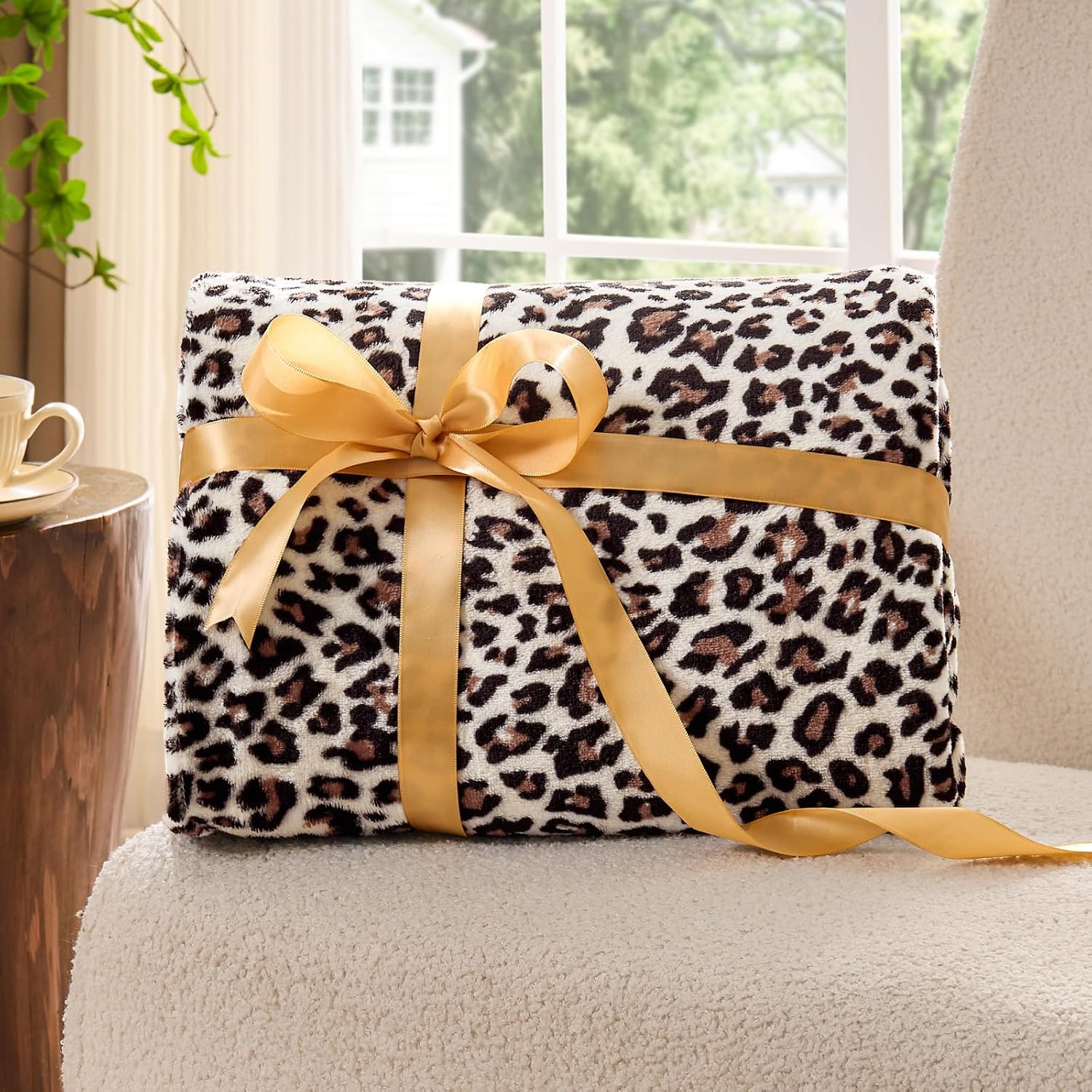  Fleece Blanket Soft Plush Throw for Couch White Leopard 50"x60" | Ultra Soft Fleece, Plush Microfiber, Lightweight Warmth, All Season Comfort, Leopard Decor, Machine Washable, Couch Sofa Bed thumbnail