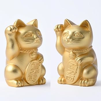 金色の招き猫 招き猫 まねき猫 純金製 置物 商売繁盛 開店祝い 金運アップ 金