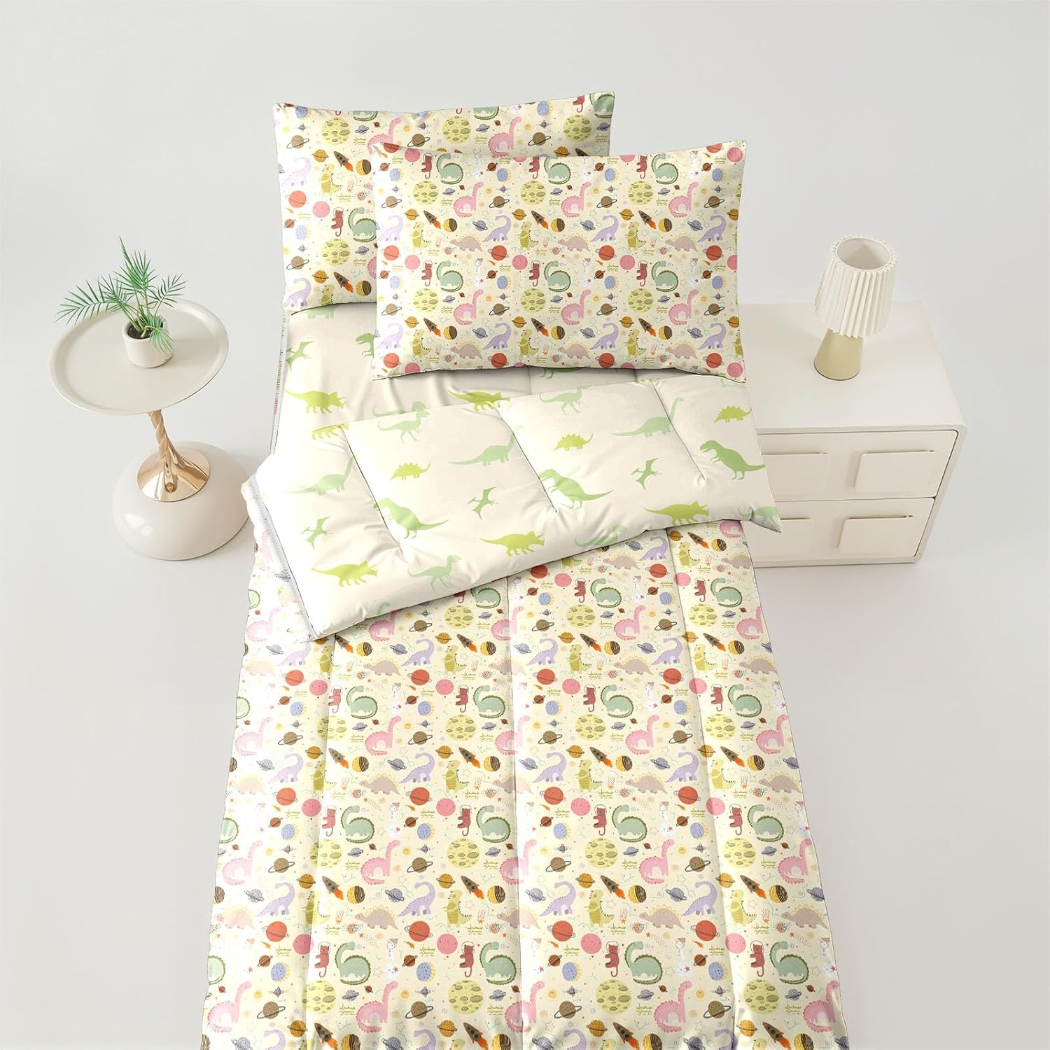 Dinosaur Boys Bedding Twin Dino Comforter for Boys All in one Zipper Kids Bedding - Image 2