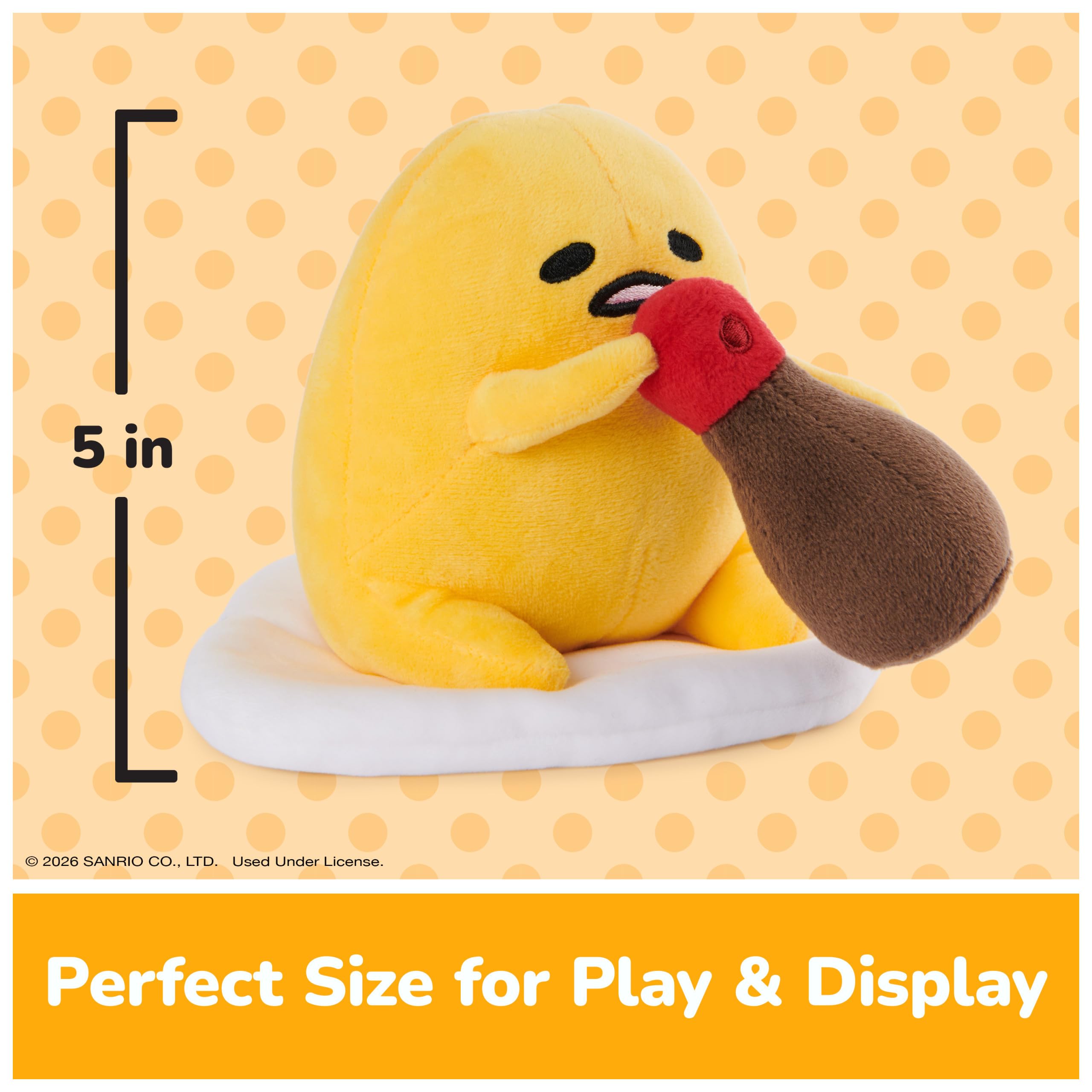 GUND Salsa de soja Gudetama de felpa de 5 pulgadas