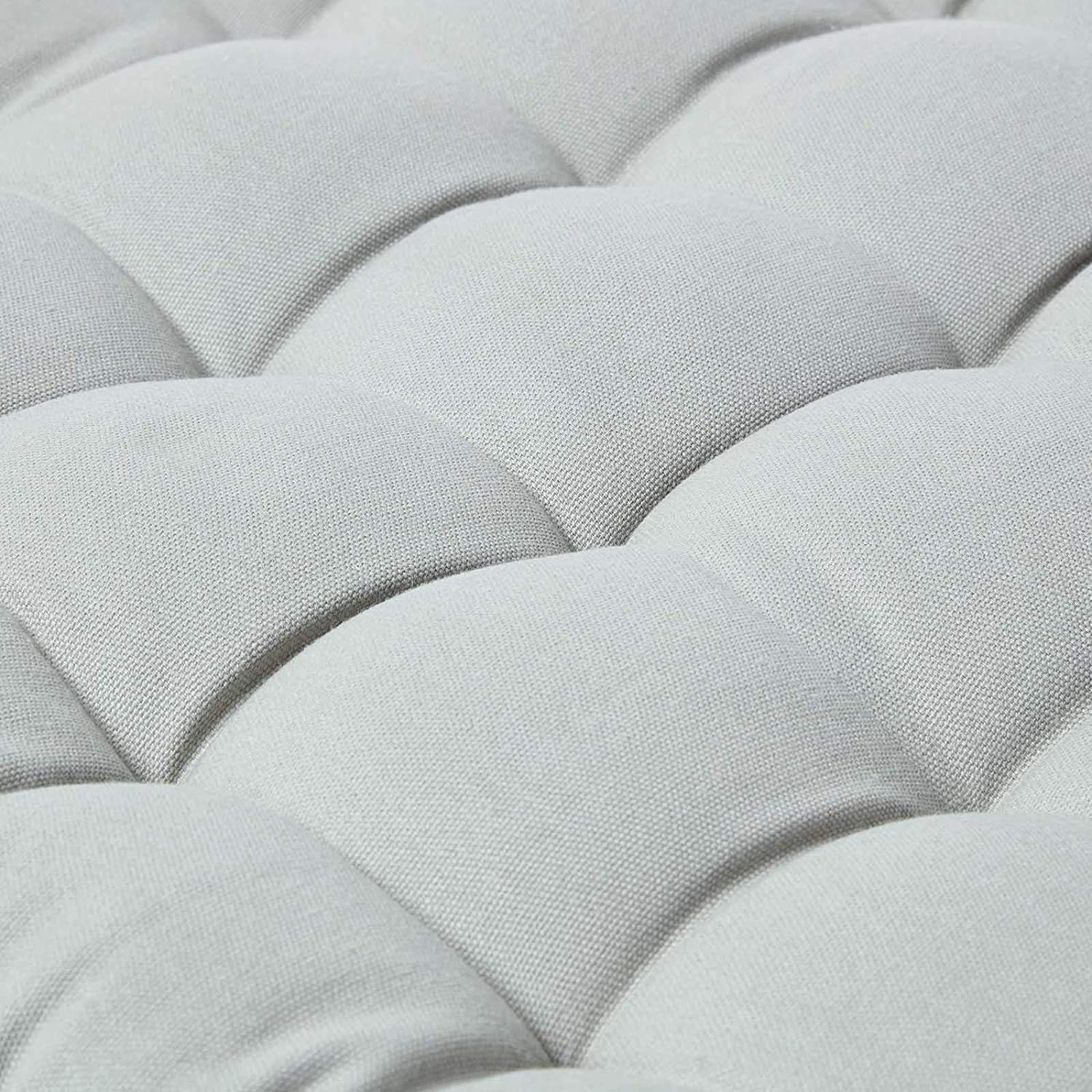 . 80204 Light Grey Garden Bench Cushion 2 Seater Seat Pad for Patio Furniture Kitchen or Dining Bench Indoor & Outdoor Use Comfortable Modern Tufted Style Thick Cushion 108cm Wide