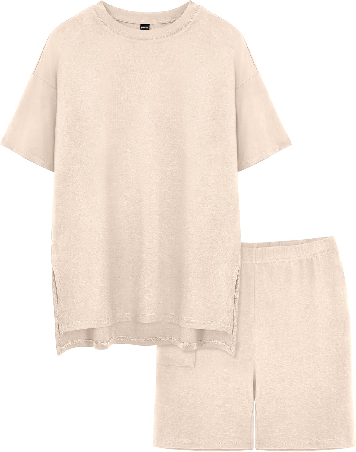 RUBZOOF Women's 2 Piece Lounge Sets 2026 Casual Summer Airport Travel Outfits Oversized Shirts Biker Shorts Matching Clothing - Image 6