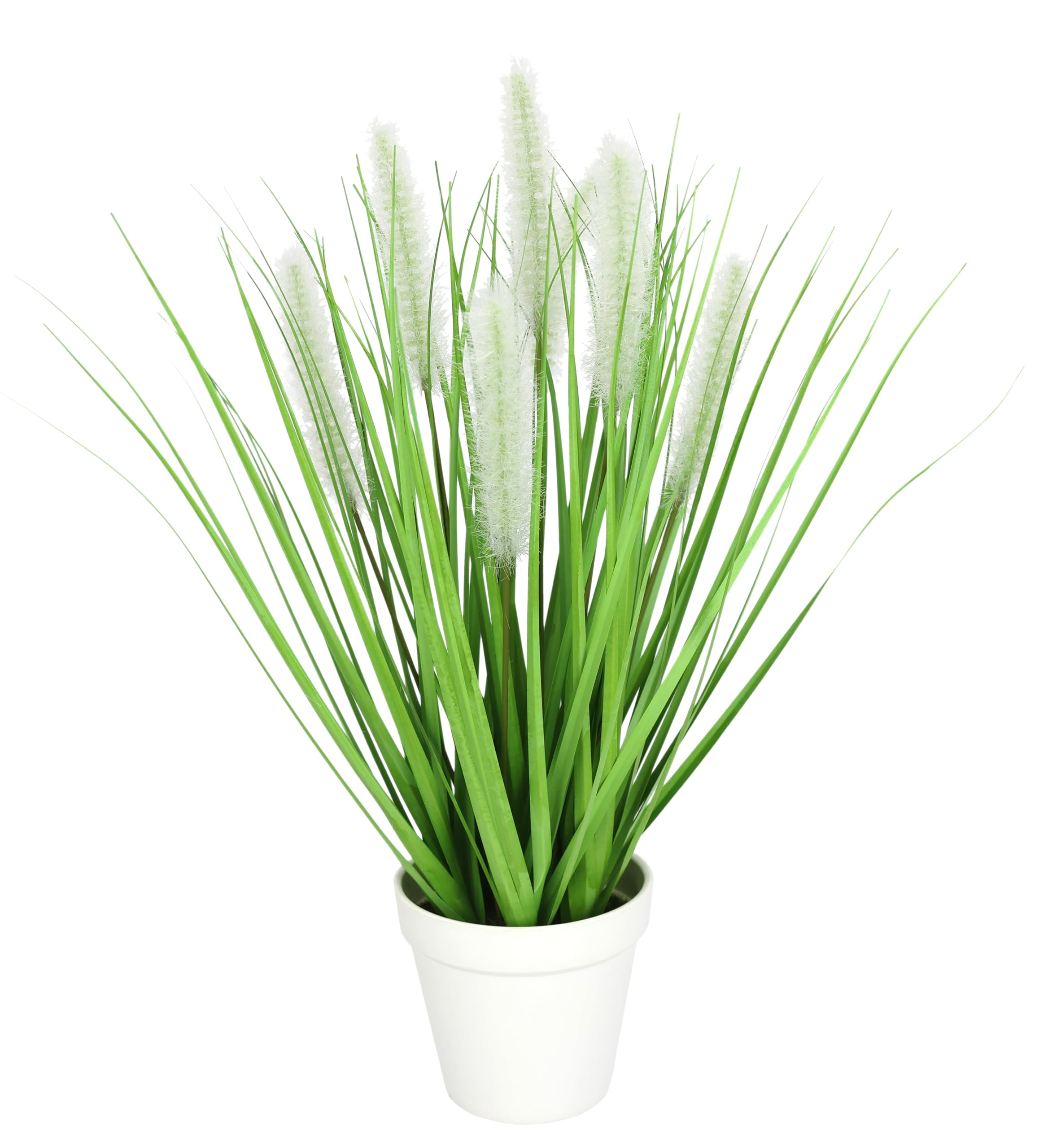 Flair Flower Blanco Hierba Artificial De Cola De Zorro En Maceta, Planta Artificial, Hierba Ornamental, Plantas Verdes, Hierba Decorativa, Hierba Decorativa, Hierba Solitaria, Arreglo De Hierba, Mijo De Cerdas,