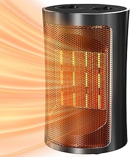 Electric Heater, 1500W Fan Heater Energy Efficient with Thermostat, 3 Modes Portable PTC Ceramic Heater with Overheat and Tilt Protection, Small Space Heaters for Home, Office and Indoor Use