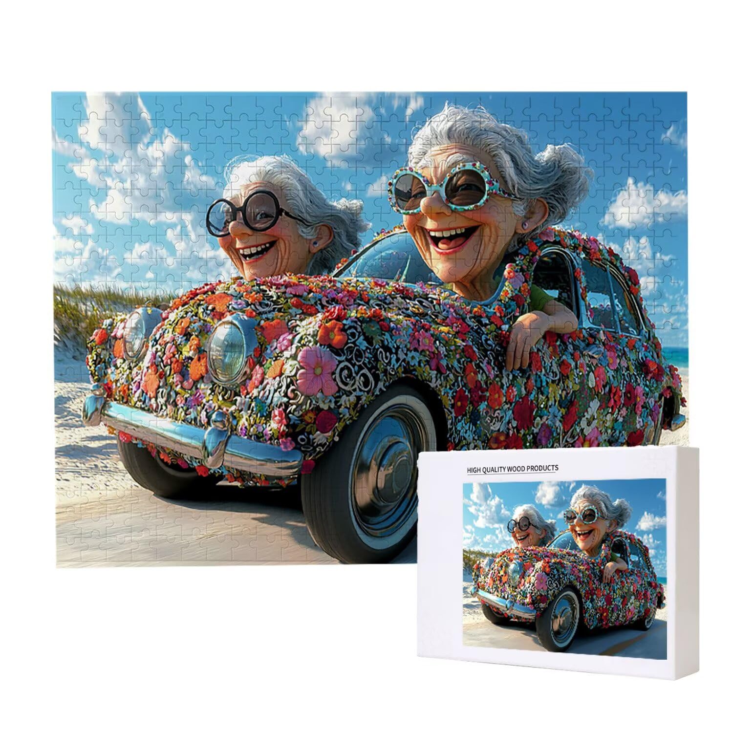 Puzzle Adulto 2000 Pezzi per auto donna vecchia| Gioco familiare e attività di gruppo per adolescenti e | Regalo Compleanno Per Bambini Dai 14 Anni | Decorazione Casa e Idea Regalo per Relax o-693