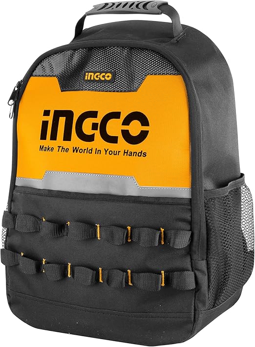 INGCO Electrician Tools Backpack with Hand Tool Bag, Professional Waterproof Multifunctional